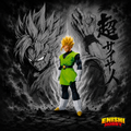 Super Saiyan Son Gohan Ichiban Kuji MASTERLISE Prize A figure with dramatic manga-style Super Saiyan kanji background, Dragon Ball Z Bandai Namco collectible, ENISHI HOBBY
