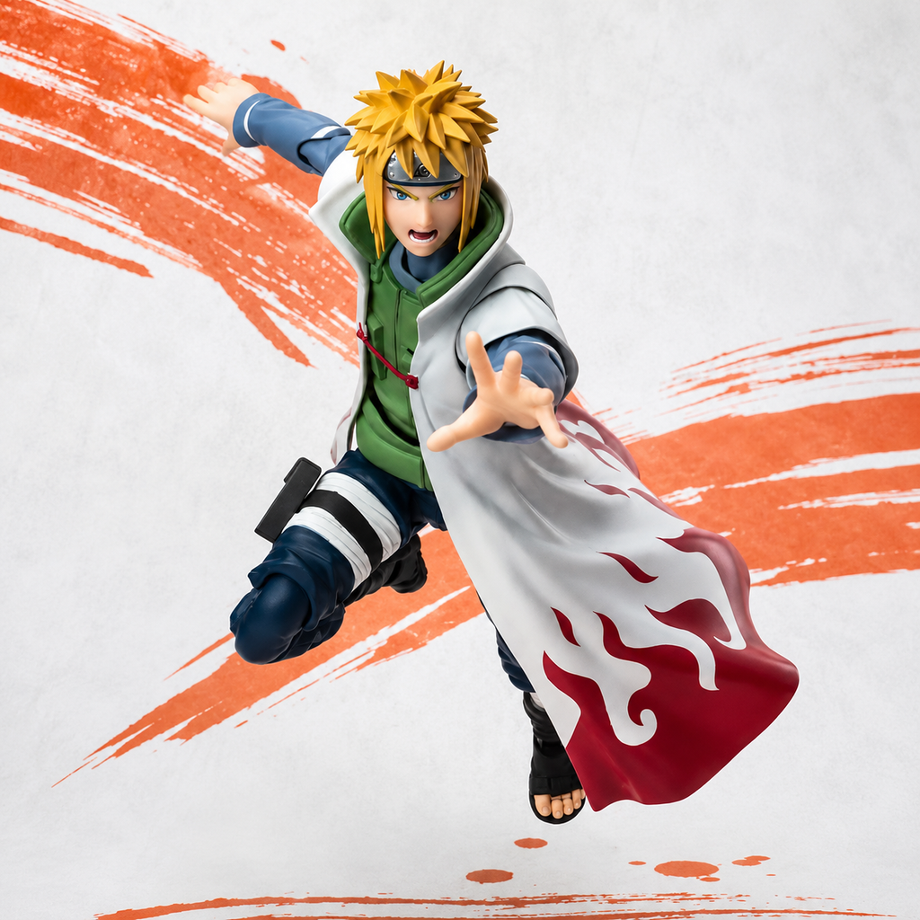 Namikaze Minato figure dynamic flying kick pose – NARUTO S.H.Figuarts Bandai