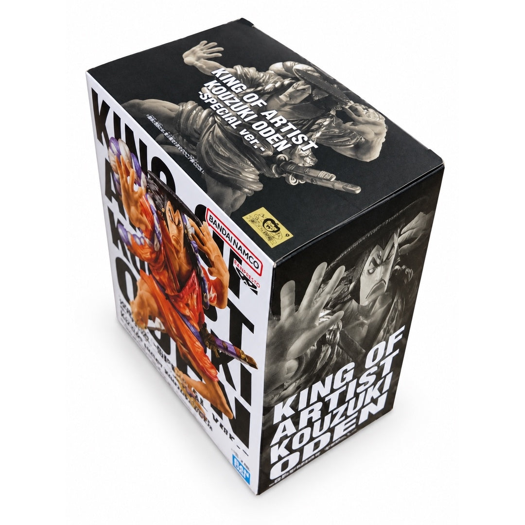 Angled view of the Kozuki Oden Special Ver. box showing color front artwork, grayscale top and side images, and a gold sticker.