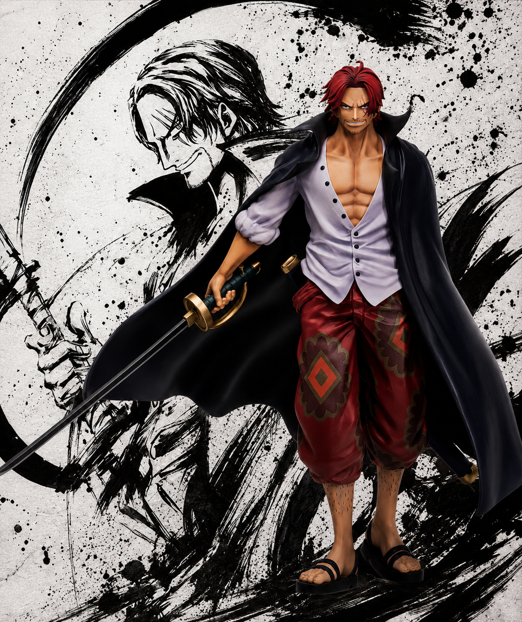 ONE PIECE Red-Haired Shanks Figure - Side View