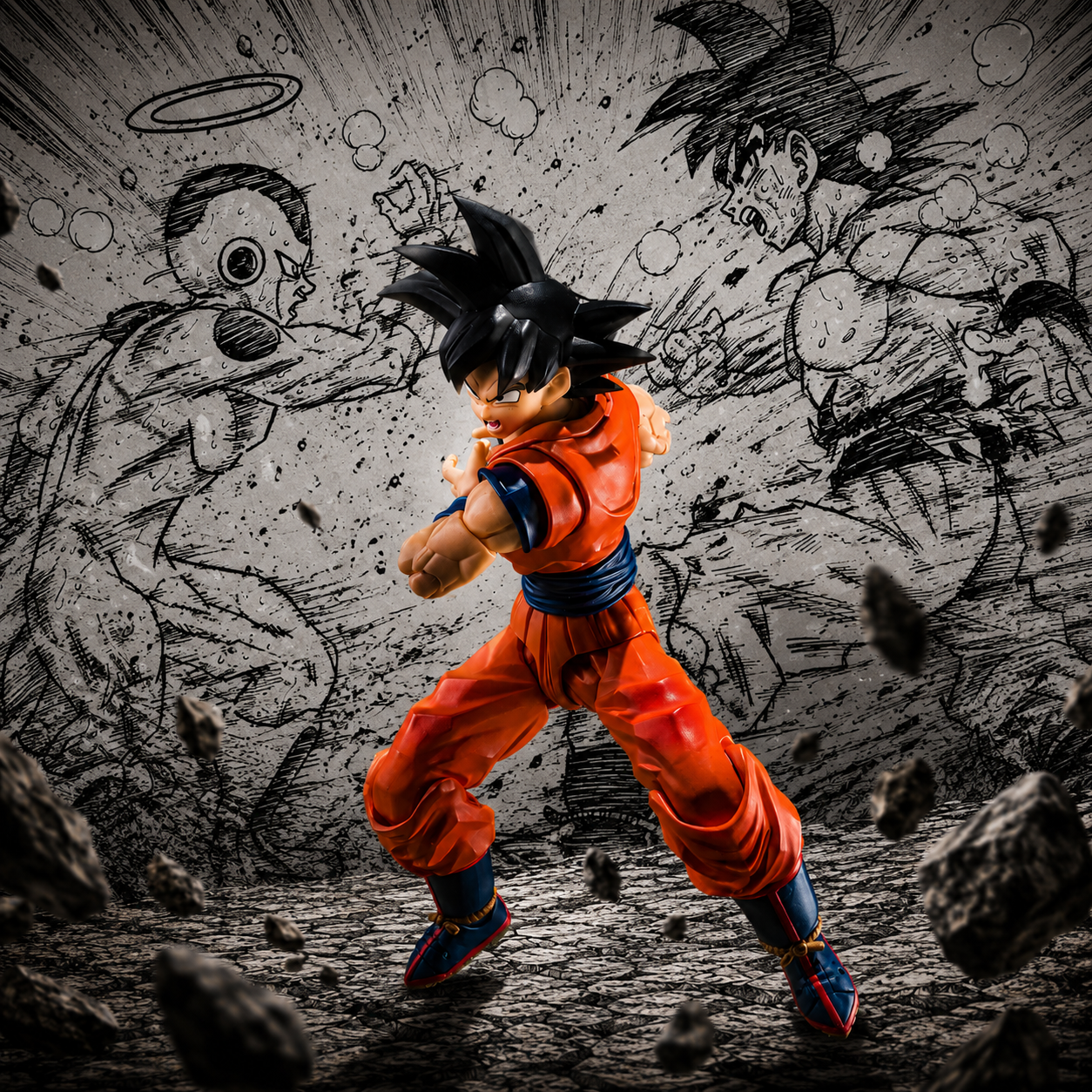Son Goku Dragon Ball Figure Front View - ENISHI HOBBY