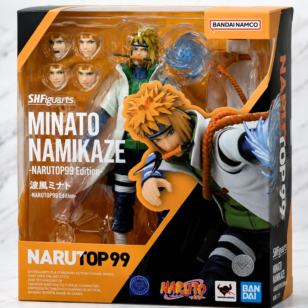 S.H.Figuarts Minato Namikaze NARUTOP99 Edition figure package box – Bandai Namco NARUTO