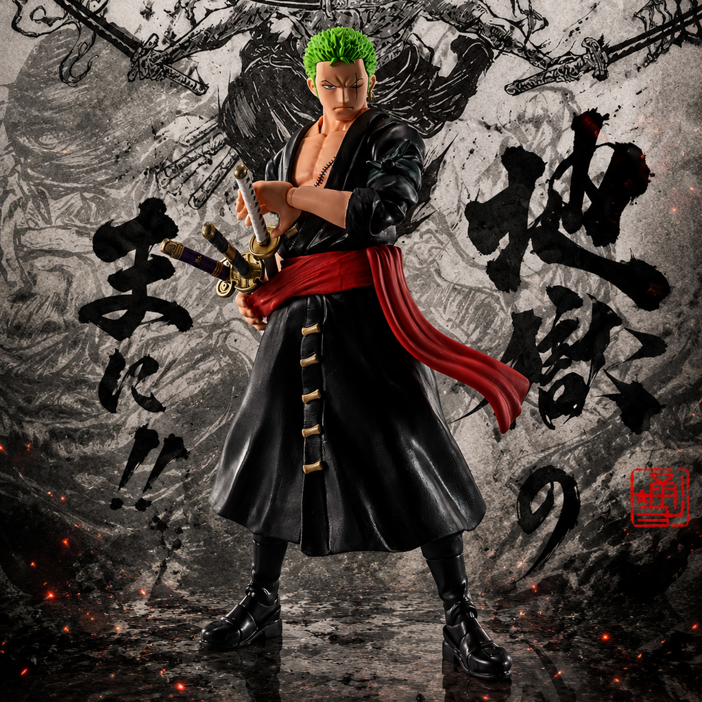 Roronoa Zoro action figure – One Piece anime collectible, front view
