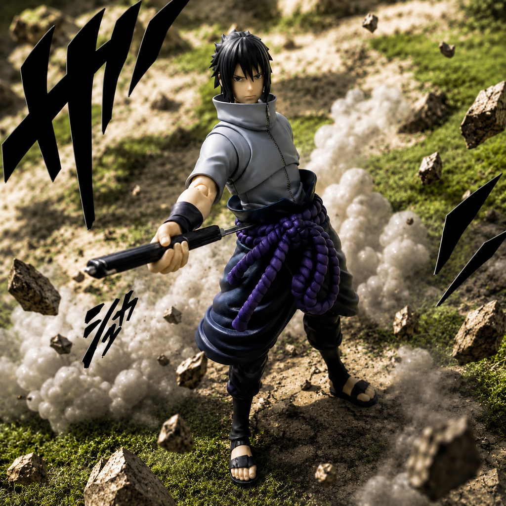 S.H.Figuarts Sasuke Uchiha Sword Action Pose