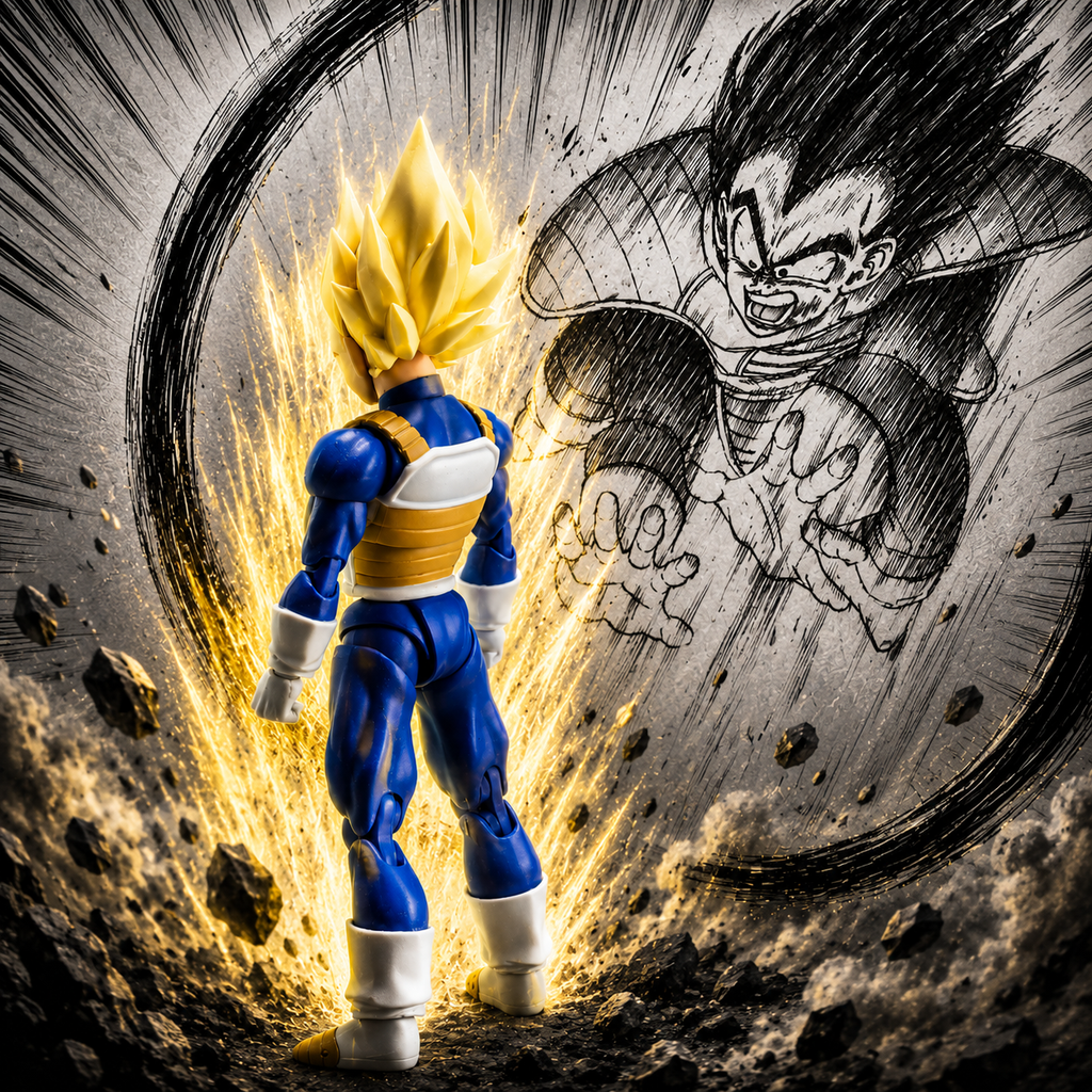 Vegeta Dragon Ball Figure Front View - ENISHI HOBBY