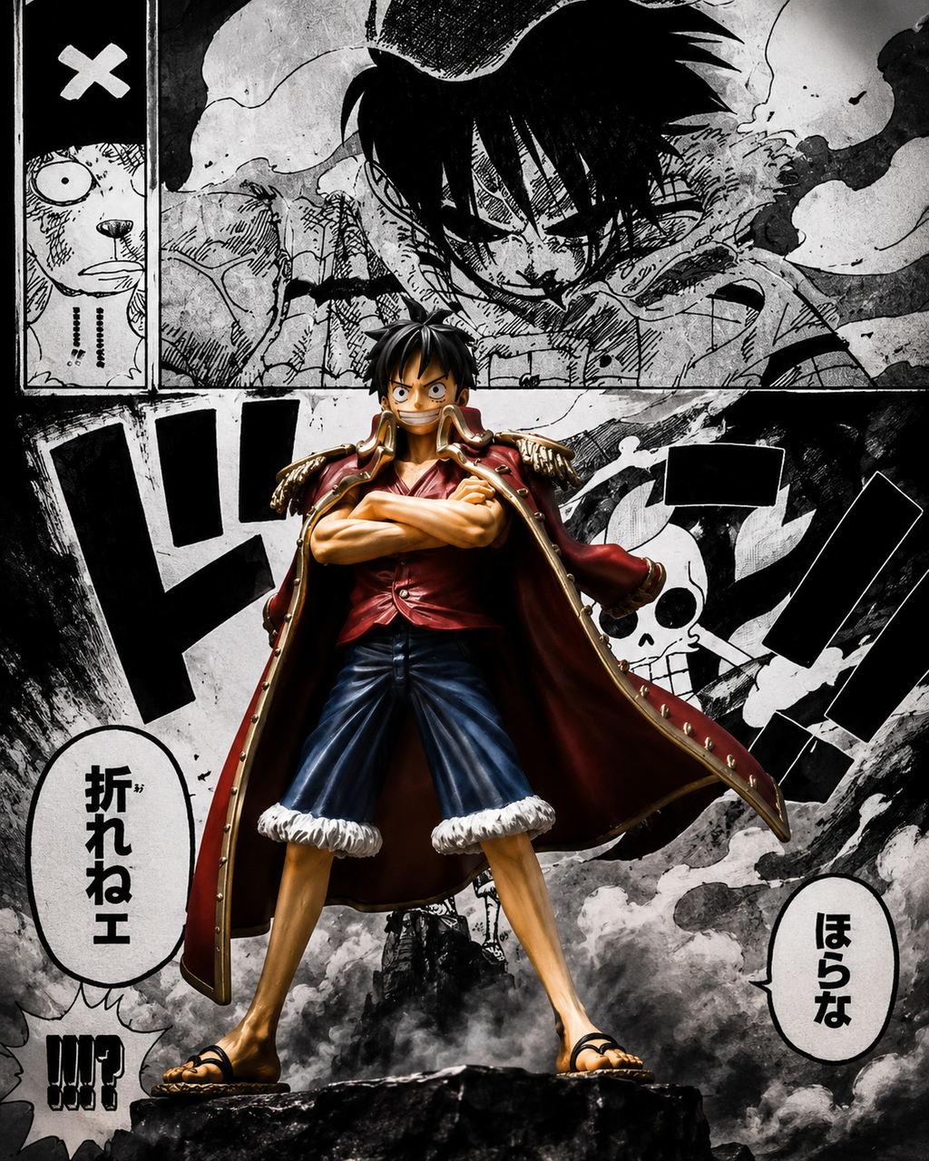 Figuarts ZERO Luffy figure full body view, 130mm PVC