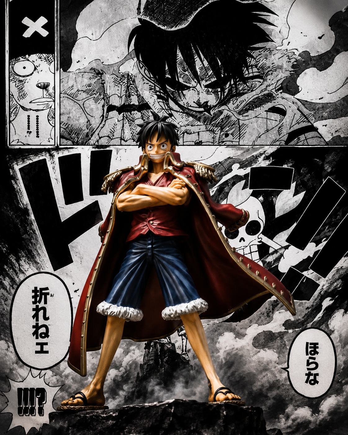 Figuarts ZERO Luffy figure full body view, 130mm PVC