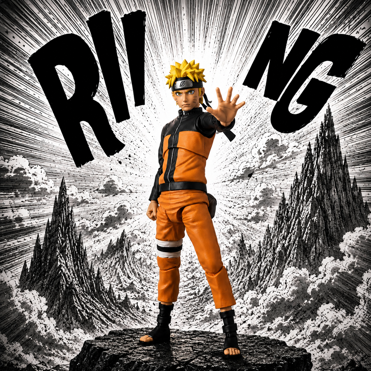 Figuarts ZERO Naruto Sage Mode figure with Rasengan effect, Naruto Shippuden