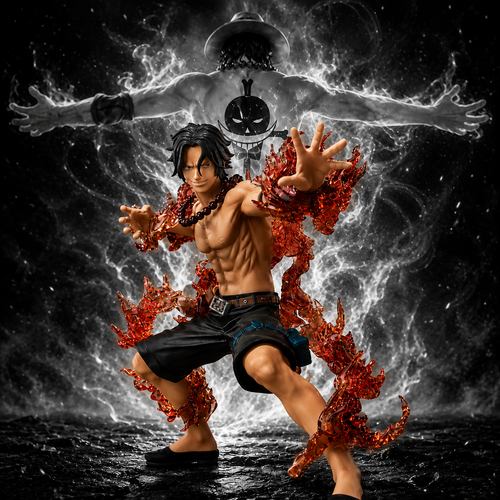 Figures ZERO Portgas D Ace Battle Ver. side view Mera Mera no Mi power