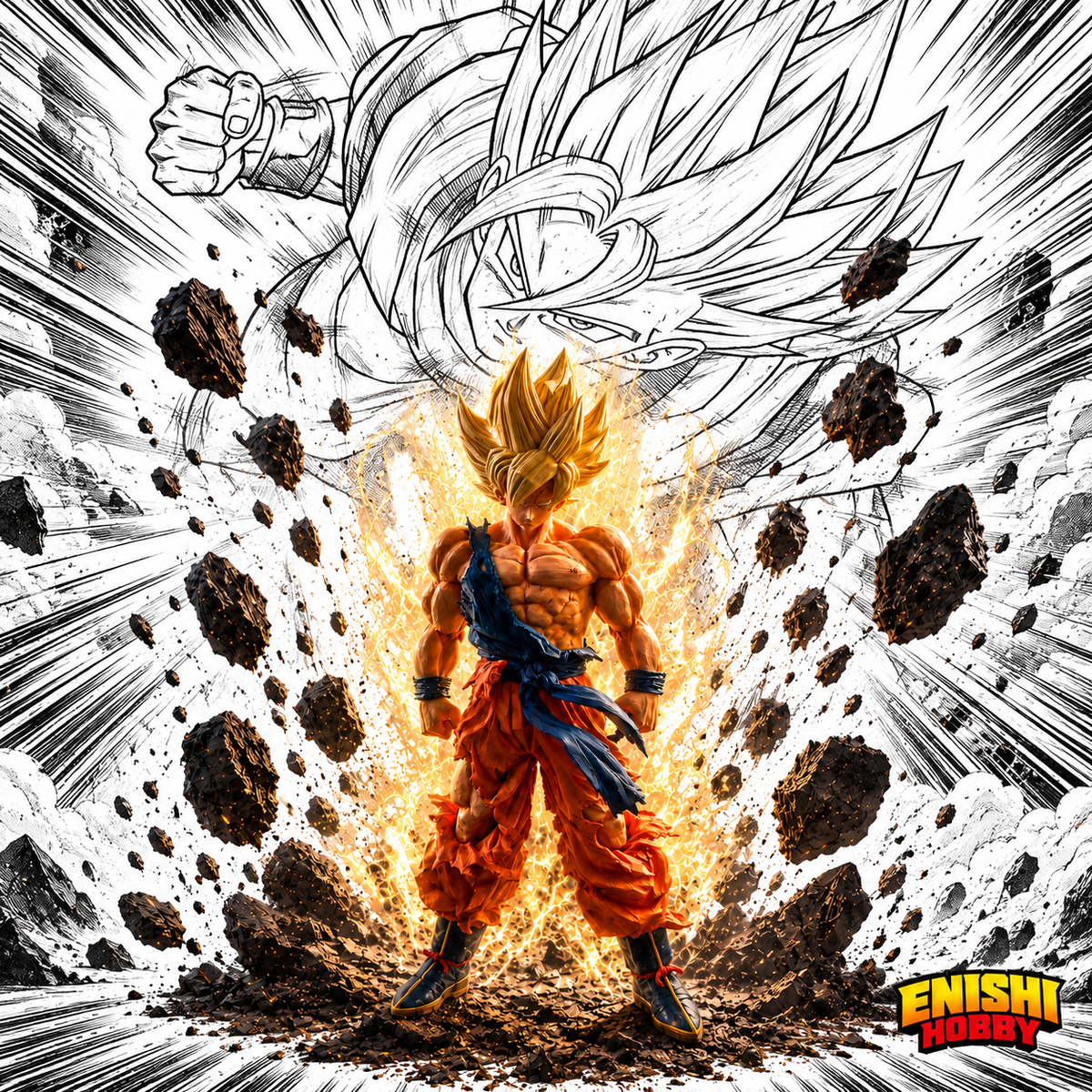 Super Saiyan Son Goku Dragon Ball Z Ichiban Kuji MASTERLISE Prize C figure standing in powerful aura

