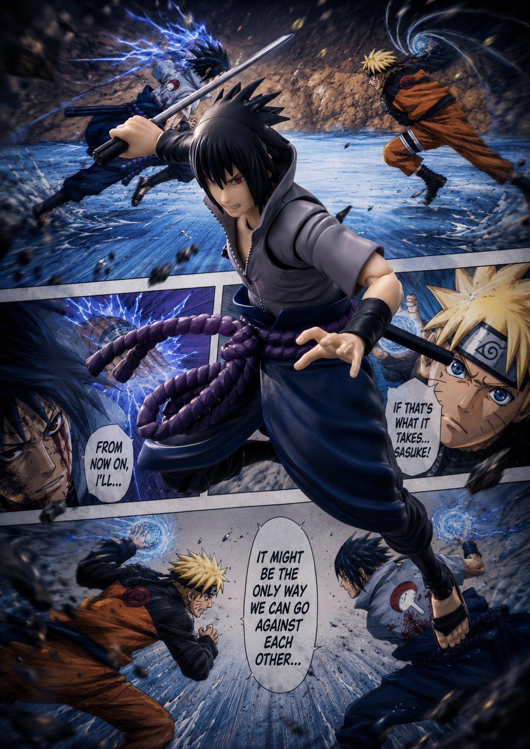 S.H.Figuarts Uchiha Sasuke NARUTO Shippuden Figure Front View