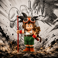 Dragon Ball Snap Collection Son Goku Young Ver. Figure with Power Pole and monkey – Ichiban Kuji C Prize manga art background Bandai
