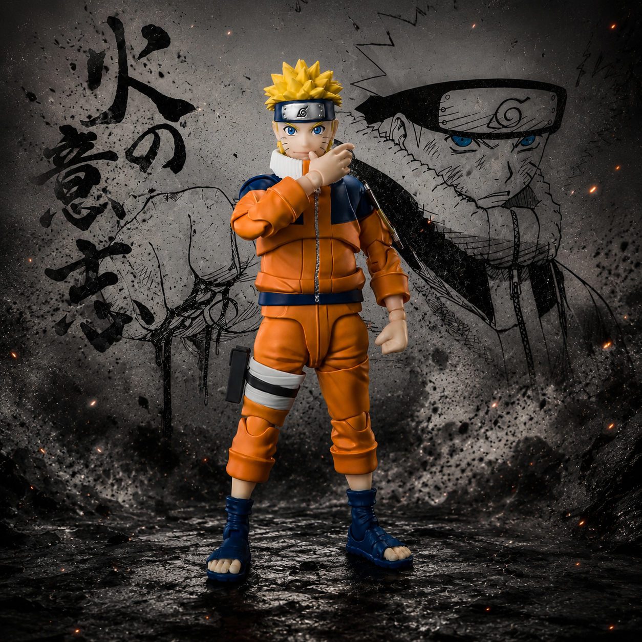S.H.Figuarts Uzumaki Naruto figure standing pose in orange jumpsuit – NARUTO Bandai