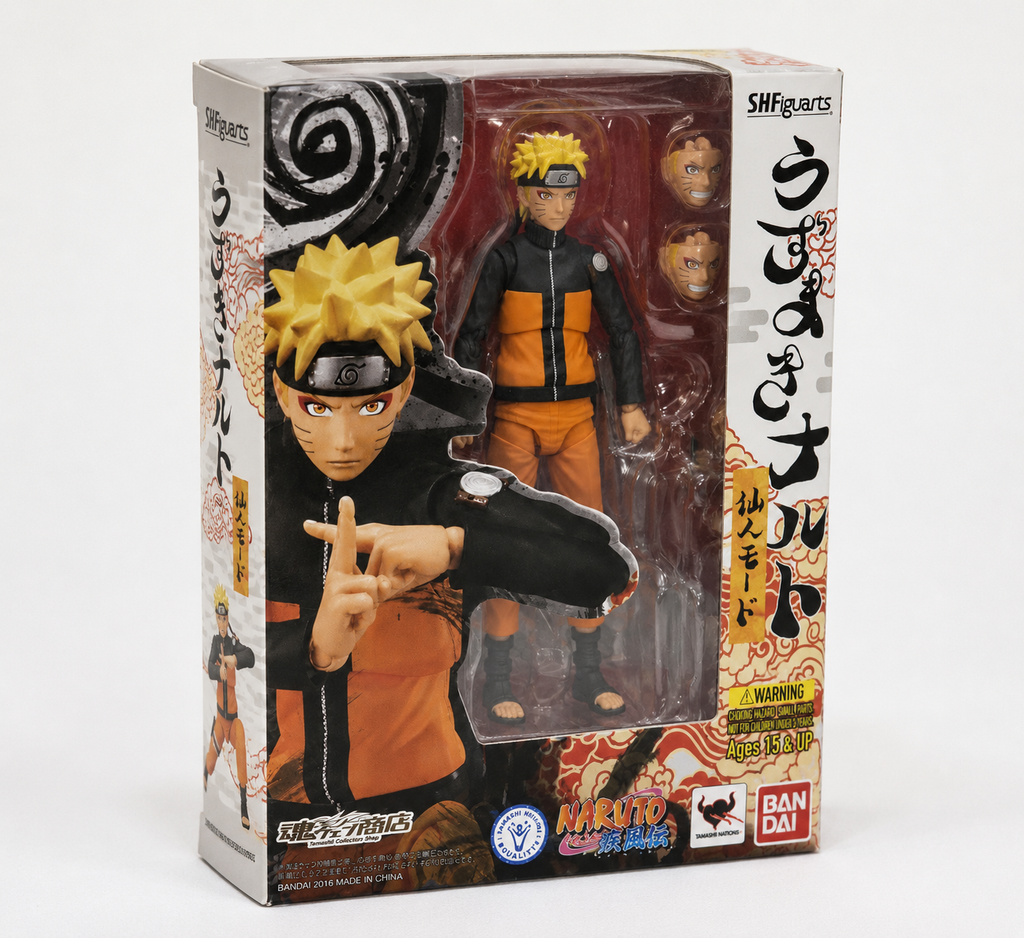 Naruto Uzumaki Figuarts ZERO figure side view, 140mm PVC collectible