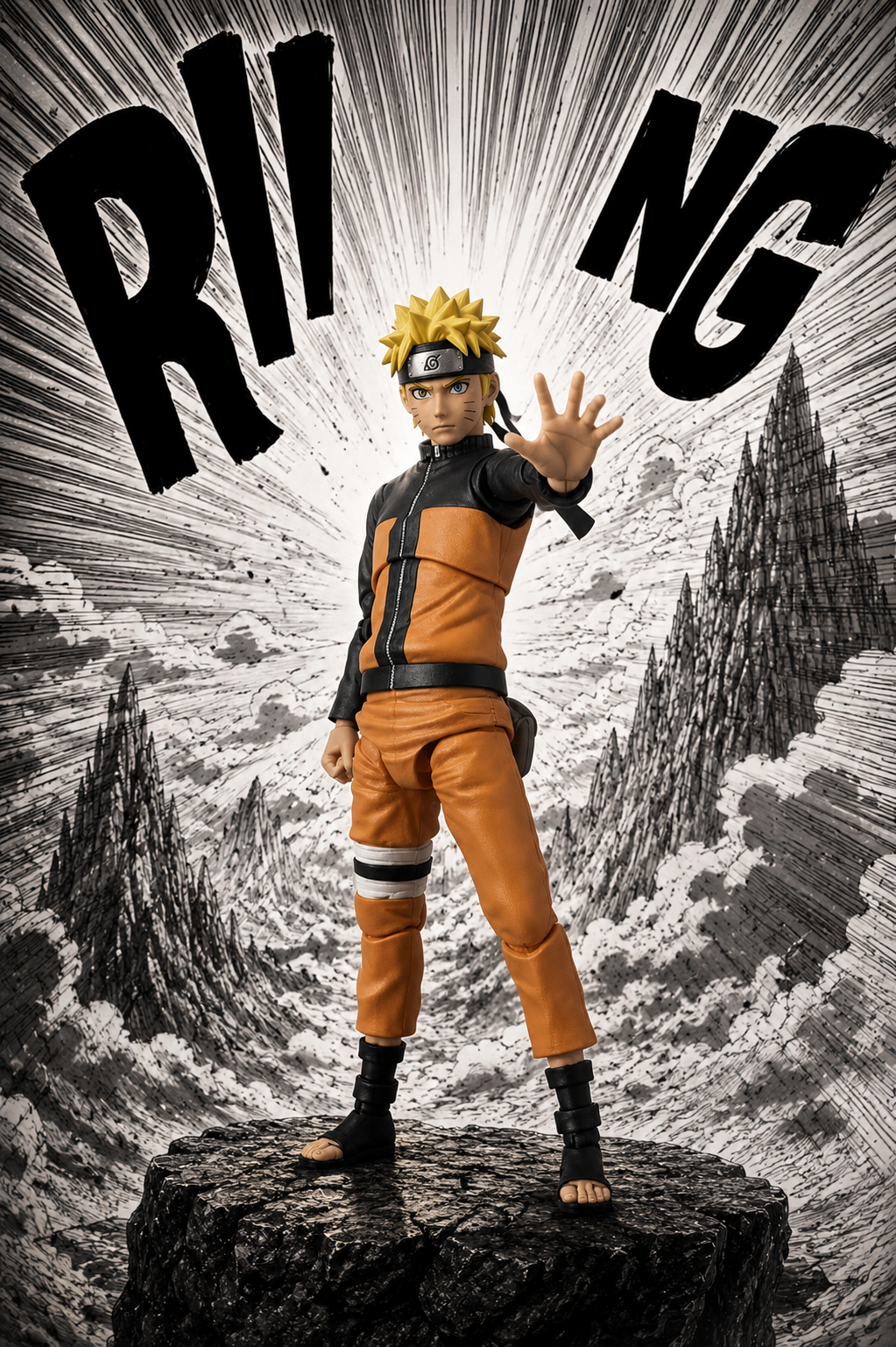 Figuarts ZERO Naruto Sage Mode figure with Rasengan effect, Naruto Shippuden