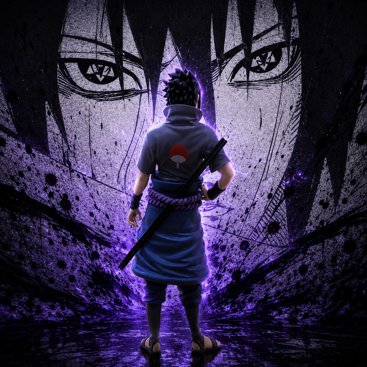 Sasuke Uchiha action figure side view – high-detail NARUTO anime collectible