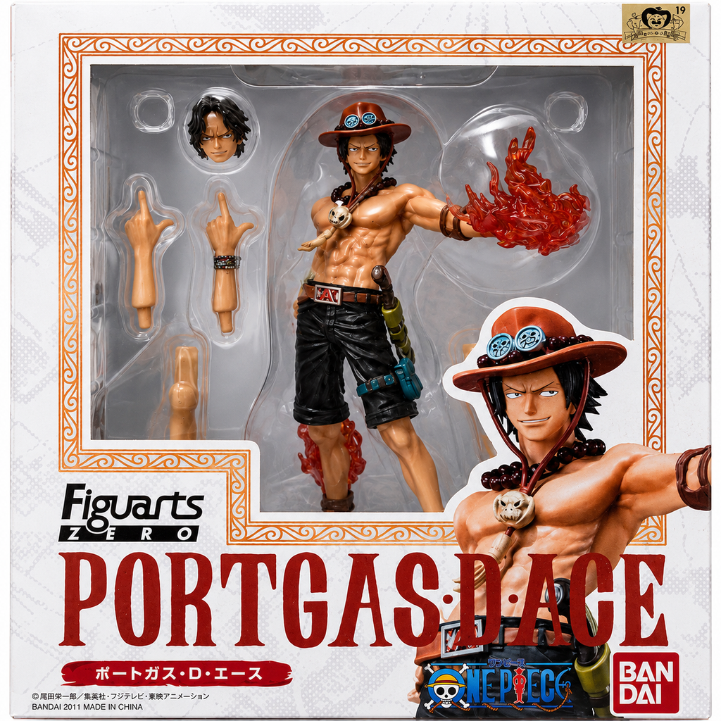 Portgas D. Ace Figuarts ZERO figure side view, 145mm PVC